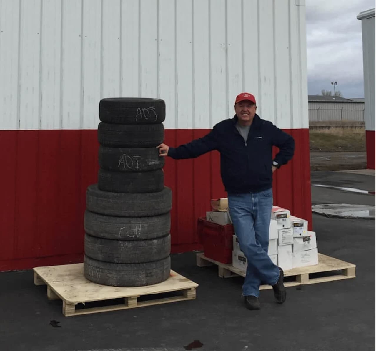 Eric's Dad at Tire shop